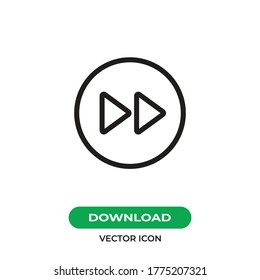 Vector de icono de reenvío. Siguiente signo