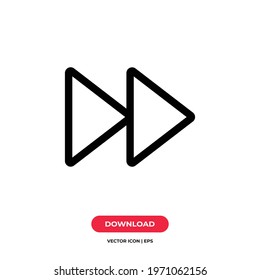 Forward icon vector. Next sign