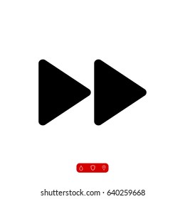forward icon vector, stock vector illustration flat design style