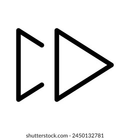 Vorwärtssymbol Vektorgrafik Symbol Design Illustration