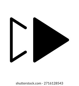 Ilustración de diseño de símbolo de Vector de ícono hacia adelante