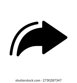 Ilustración de diseño de símbolo de Vector de ícono hacia adelante