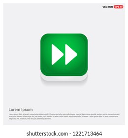Forward IconGreen Web Button - Free vector icon