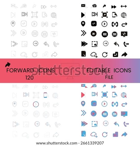 Forward icons fill and outline