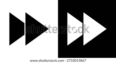 Forward icons symbol for web and mobile filled vector isolated