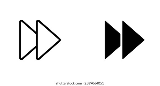 Forward icons thin line illustrations designs