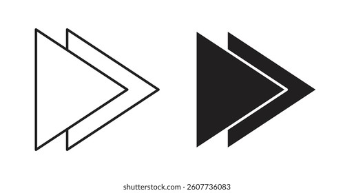 Forward icons vectors graphic designs