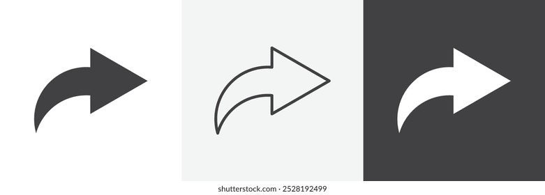 Ícone de avanço.Moderna ilustração vetorial linear plana moderna sobre fundo branco.