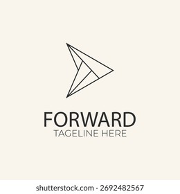 ilustração vetor de design de logotipo de arte de linha de frente