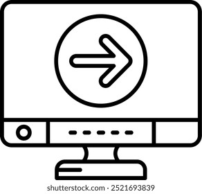 Diseño de ícono de Vector de línea delantera