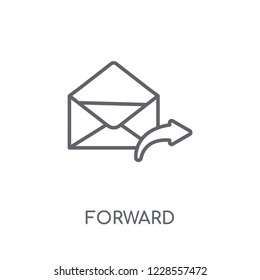 Forward linear icon. Modern outline Forward logo concept on white background from User Interface and Web Navigation collection. Suitable for use on web apps, mobile apps and print media.