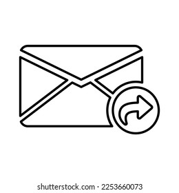 forward mail icon in Line Style
