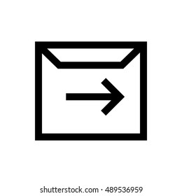Forward mail line icon. Pixel perfect fully editable vector icon suitable for websites, info graphics and print media.
