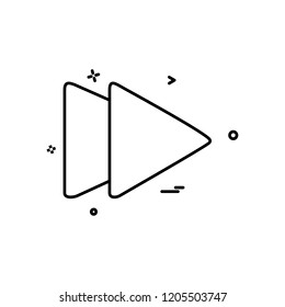 Forward Media icon design vector 