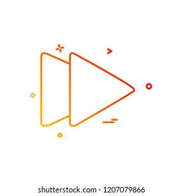 Forward Media icon design vector 