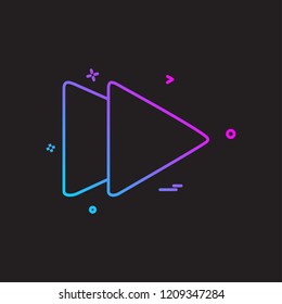 Forward Media icon design vector 