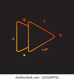 Forward Media icon design vector 