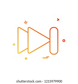 Forward Media icon design vector 