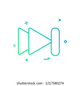 Forward Media icon design vector 
