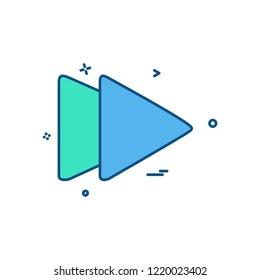 Forward Media icon design vector 