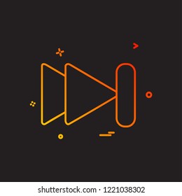 Forward Media icon design vector 