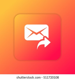 Forward Message orange bright app ui/ux Icon / Logo design