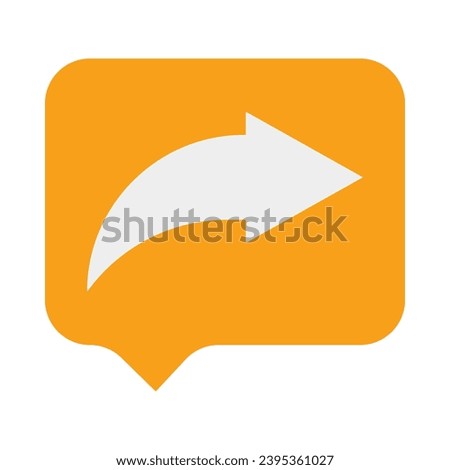 Forward Message Vector Flat Icon For Personal And Commercial Use.
