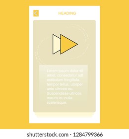 Forward mobile vertical banner design design. Vector