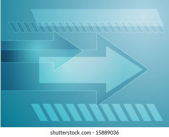 Flecha hacia delante hacia la derecha, ilustración de diseño