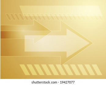 Forward moving arrows pointing right, design illustration