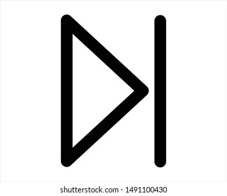 forward, next line icon - vector