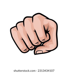 forward punch fist vector isolated