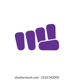 Forward punch logo icon design, clenched fist symbol, martial arts concept