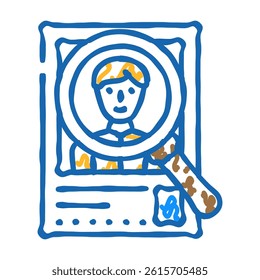 forward qualified lead doodle icon sketch vector. forward qualified lead sign. isolated symbol illustration