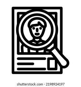 forward qualified lead line icon vector. forward qualified lead sign. isolated contour symbol black illustration