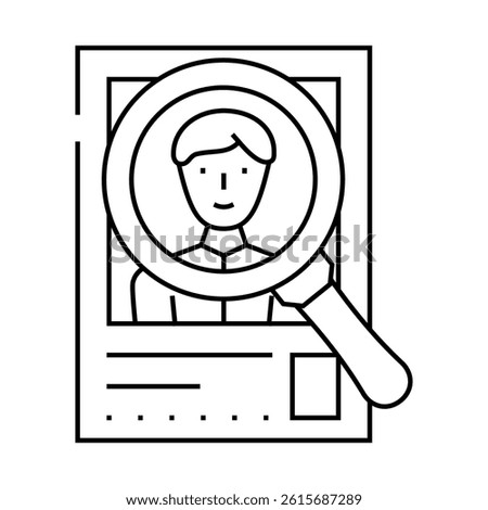 forward qualified lead line icon vector. forward qualified lead sign. isolated contour symbol black illustration