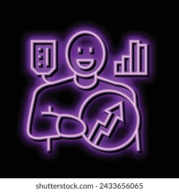 forward qualified lead neon light sign vector. forward qualified lead illustration
