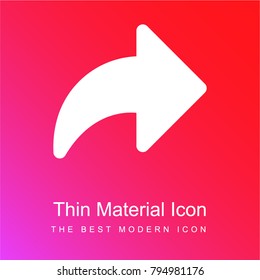 Forward red and pink gradient material white icon minimal design