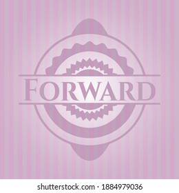 Forward retro pink emblem. Concept design. 