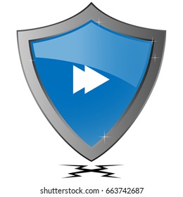 forward shield isolated vector