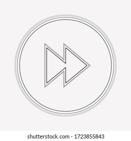 Forward sign icon line element. Vector illustration of forward sign icon line isolated on clean background for your web mobile app logo design.