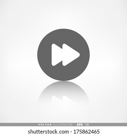 Forward or skip icon. Media player.