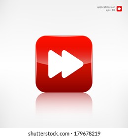 Forward or skip icon. Media player.