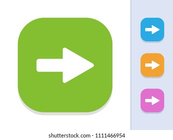 Forward - Square Glyph Buttons. A simple vector icon.