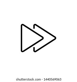 Forward symbol line icon. Arrow, right, switching. Simple symbol concept. Vector illustration can be used for topics like internet, social networks, widget