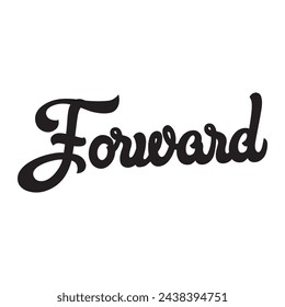 forward text on white background.