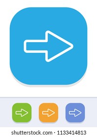 Forward - Tile Stroke Icons. A simple vector icon.
