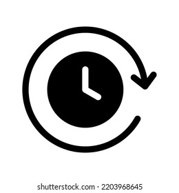 Forward Time Icon Vector Symbol Design Illustration