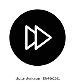 forward vector glyph flat icon 