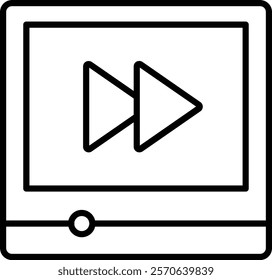 Forward vector icon. Can be used for printing, mobile and web applications.